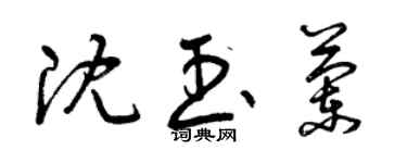 曾慶福沈玉蘭草書個性簽名怎么寫