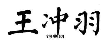翁闓運王沖羽楷書個性簽名怎么寫