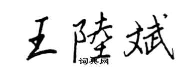 王正良王陸斌行書個性簽名怎么寫