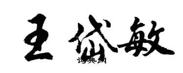 胡問遂王岱敏行書個性簽名怎么寫