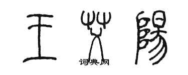 陳墨王艾陽篆書個性簽名怎么寫