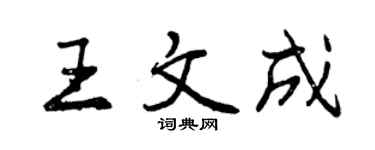 曾慶福王文成行書個性簽名怎么寫