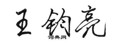 駱恆光王鈞亮行書個性簽名怎么寫