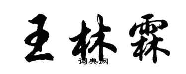 胡問遂王林霖行書個性簽名怎么寫