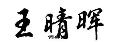胡問遂王晴暉行書個性簽名怎么寫