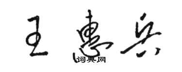 駱恆光王惠兵草書個性簽名怎么寫
