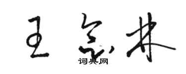 駱恆光王念林草書個性簽名怎么寫