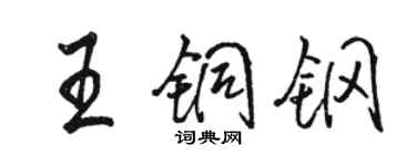 駱恆光王銅鋼行書個性簽名怎么寫