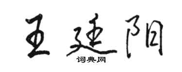 駱恆光王廷陽行書個性簽名怎么寫