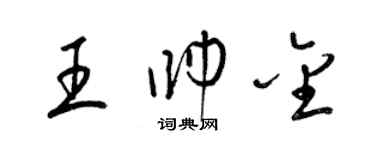 梁錦英王帥金草書個性簽名怎么寫