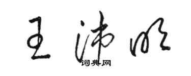 駱恆光王沛明草書個性簽名怎么寫