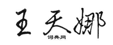 駱恆光王天娜行書個性簽名怎么寫