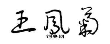 曾慶福王鳳菊草書個性簽名怎么寫