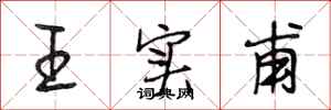 段相林王實甫行書怎么寫