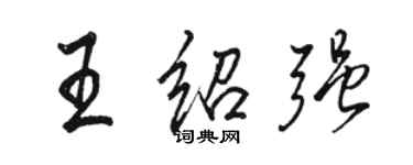 駱恆光王紹強行書個性簽名怎么寫