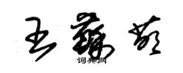 朱錫榮王蘇萌草書個性簽名怎么寫