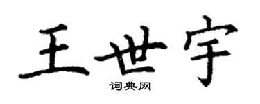 丁謙王世宇楷書個性簽名怎么寫
