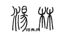 陳墨湯林篆書個性簽名怎么寫