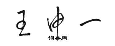 駱恆光王申一草書個性簽名怎么寫