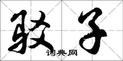 胡問遂駁子行書怎么寫