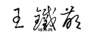 駱恆光王鐵萌草書個性簽名怎么寫