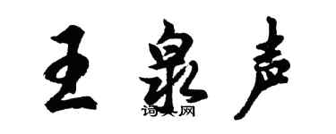 胡問遂王泉聲行書個性簽名怎么寫