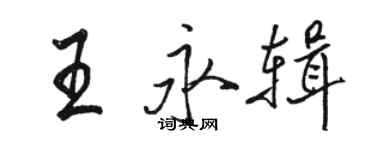 駱恆光王永輯行書個性簽名怎么寫