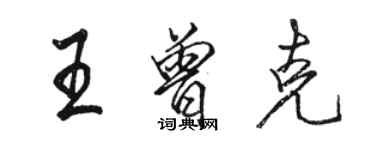 駱恆光王曾克行書個性簽名怎么寫