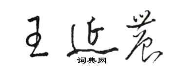 駱恆光王延農草書個性簽名怎么寫