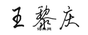 駱恆光王黎慶行書個性簽名怎么寫