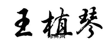 胡問遂王植琴行書個性簽名怎么寫