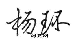 駱恆光楊環行書個性簽名怎么寫