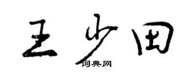 曾慶福王少田行書個性簽名怎么寫