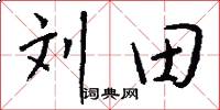劉田怎么寫好看
