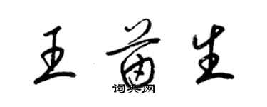 梁錦英王苗生草書個性簽名怎么寫