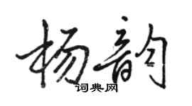 駱恆光楊韻行書個性簽名怎么寫
