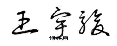 曾慶福王宇駿草書個性簽名怎么寫