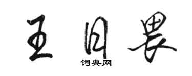 駱恆光王日畏行書個性簽名怎么寫