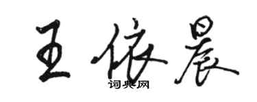 駱恆光王依晨行書個性簽名怎么寫