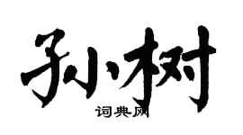 翁闓運孫樹楷書個性簽名怎么寫