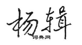 駱恆光楊輯行書個性簽名怎么寫
