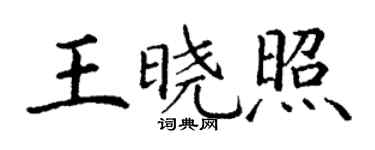 丁謙王曉照楷書個性簽名怎么寫