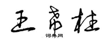 曾慶福王希柱草書個性簽名怎么寫