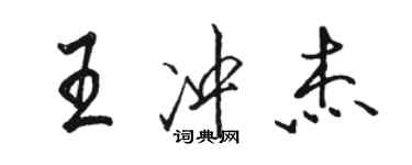 駱恆光王沖傑行書個性簽名怎么寫