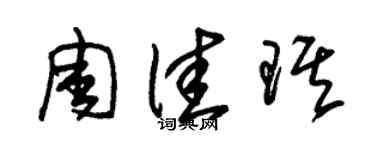 朱錫榮周佳琪草書個性簽名怎么寫