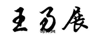 胡問遂王易展行書個性簽名怎么寫