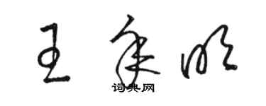 駱恆光王年明草書個性簽名怎么寫