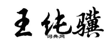 胡問遂王純驥行書個性簽名怎么寫
