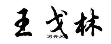胡問遂王戈林行書個性簽名怎么寫