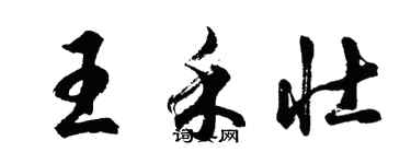 胡問遂王禾壯行書個性簽名怎么寫